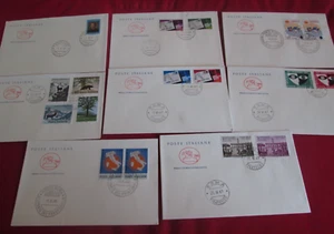 LOT OF 8 POSTE ITALIANE COVERS, POSTMARKED 1960s - Imagen 1 de 9