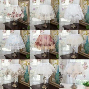Lampada Vintage Paralumi Copertura Pizzo Ricamo Tessuto Asciugamano Lampada Decorazione Casa - Foto 1 di 10