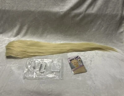 Peluca Cosplay Larga Recta Natural 40"/100cm Rubia Clara Foto 1 de 4