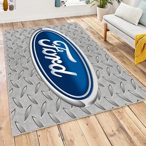 Ford Rug, Garage Floor Mat, Auto Decor, Garage Ford Gift, Car Logo Mat,Truck Mat - Picture 1 of 12