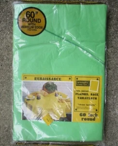 70s Kmart RENAISSANCE aristoplex 60" VINYL TABLECLOTH Flannel Back ~ NIP NWT - Picture 1 of 4