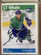 Kelsey Tessier autographed AHL hockey card