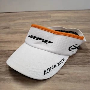 Zipp Kona 2012 Visor Cap Hat Stretch Back Headsweats White Lightweight - Picture 1 of 6