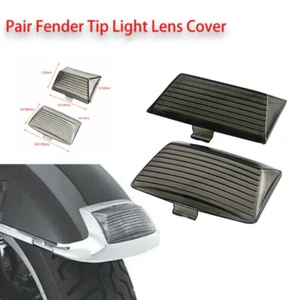 Smoked Mud Guard Fender Light Lens Cover fits for Harley Electra Glide FLHT Dyna - Picture 1 of 7