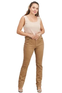 Lauren Ralph Lauren Camel Brown Straight Leg Mid Rise Corduroy Pants Size 14W - Picture 1 of 8