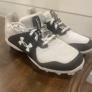 Under Armour Leadoff YouthJr. Baseballstollen 3023449-100 schwarz weiß Größe 5Y - Bild 1 von 24