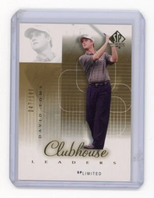 David Toms 2002 SP Authentic SP Limited 047/100 Clubhouse Leaders Card 61SPA - Image 1 of 2