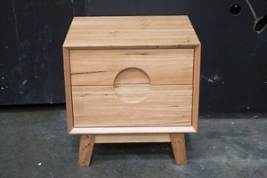 Beaumaris - Bedside Table - Solid Messmate Timber - Picture 1 of 6