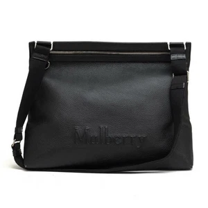 MULBERRY Shoulder Bag  Leather Black Crossbody Grained Leather Auth - Picture 1 of 9