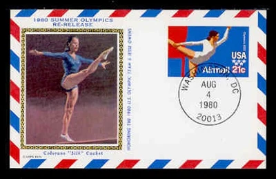 UXC18 SUMMER OLYMPIC RE-ISSUE POSTAL CARD FDC- COLORANO - Image 1 of 2