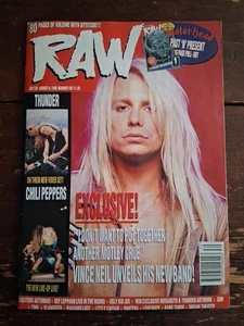 RAW UK ROCK & ROLL MAGAZINE #102 1992 COMPLETE MOTLEY CRUE RED HOT CHILI PEPPERS - Bild 1 von 2