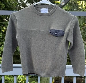 Zara Green Ribbed Long Sleeve Shirt Youth Size 8 - Picture 1 of 4