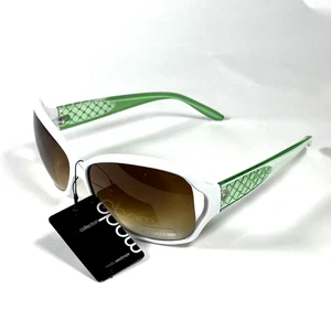 Moda Vated Style Italian Design Women Sunglasses White over Green S1 - Picture 1 of 22