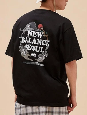 New Balance UNI Seoul Tiger Camisetas Unisex Informales Top Camiseta Negra Nuevas con Etiquetas NBNEF3A063 Foto 1 de 4