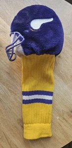 Vintage NFL Minnesota Vikings Driver Golf Club Head Cover Fuzzy Helmet - Picture 1 of 5