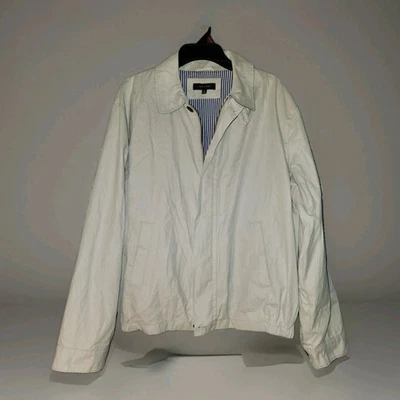 Chaqueta Bomber Saks Fifth Avenue Gris Claro/Beige Talla Grande Pin Forro a Rayas  Foto 1 de 4