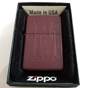 Zippo Marlboro Burgundy Embossed Feuerzeug 50th Limited 50pcs Seriennummer mit Box - Bild 1 von 9
