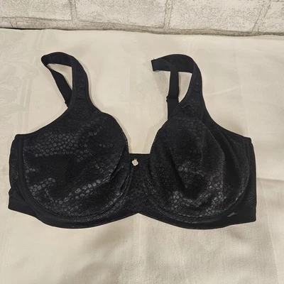 Breezies Center Core Black Underwire Lace Bra 36 DD Adjustable Straps - Image 1 of 4