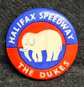 VINTAGE HALIFAX SPEEDWAY THE DUKES BUTTON PIN BADGE - Picture 1 of 3