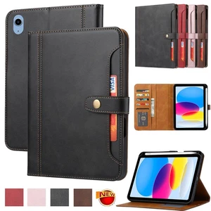 Leather Flip Stand Case for iPad 10th Gen 10.9" & 11th Gen 11" A16 Smart Cover - Picture 1 of 41