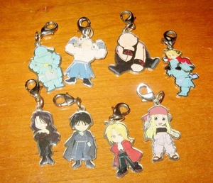 8 dijes de alquimista Fullmetal de colección tirador de cremallera 2004 DIVERTIDO raro conjunto mercancía de anime - Imagen 1 de 18