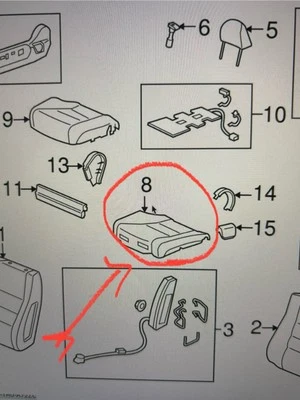 Genuine Honda Cushion Cover - Honda 81531-TA0-A72ZC - Image 1 of 3