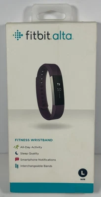 Fitbit Alta Activity & Fitness Tracker Smart Wristband Size L Plum NEW/OPEN BOX - Image 1 of 4
