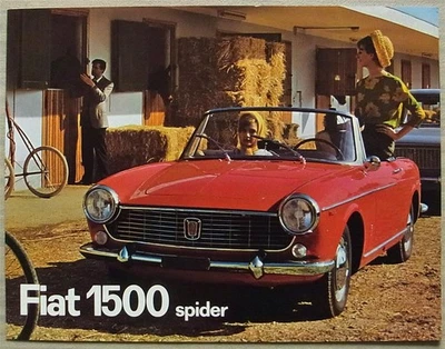 Folleto de venta de autos FIAT 1500 SPIDER EE. UU. c1966 Foto 1 de 2
