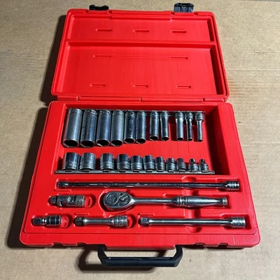 Snap-on PB16B 3/8 Drive Socket Wrench 28 pc Set SFS081-181 FS081-181 F720A FU8A - Image 1 of 4