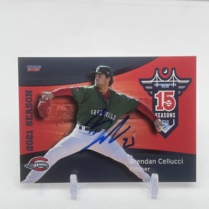 2021 Greenville Drive Brendan Cellucci RC Rookie Boston Red Sox Signed