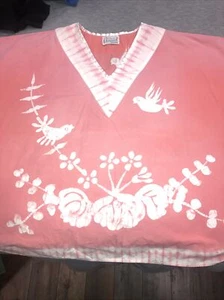 Camisa túnica hippie hawaiana original Bette of Jamaica años 70 defectuosa - Imagen 1 de 6
