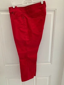 TALBOTS SIGNATURE SLIM CROP 10P/30 PANTS RED COLOR - Picture 1 of 8