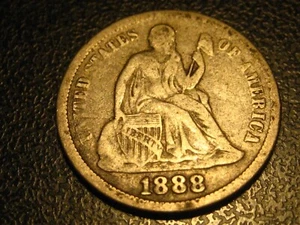 1888-P Seated Liberty Dime - Picture 1 of 4