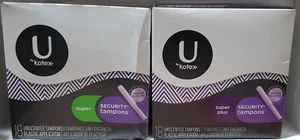 18 tampones de seguridad X2 Choice U by Kotex sin perfume Super o Super Plus 18 tampones - Imagen 1 de 11