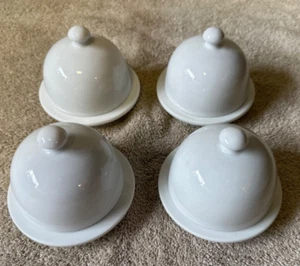 WM Bartleet & Sons 1750 TSET33 Butter Pat with Lid Set, White, 9cm/9cm set of 4 - Picture 1 of 4