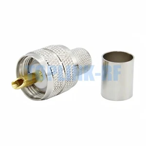 10x UHF PL-259 Male Plug Crimp RF Connector For RG8 RG213 RG214 LMR400 Cable New - Bild 1 von 5