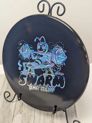 New Discraft Ledgestone 2025 ESP Super Flx Swarm Mid Golf Disc 175-176g BLACK - Image 1 of 4