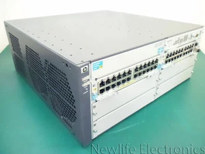 *New* HPE J9533A ProCurve 5406-44G-PoE+-2XG zl Switch w/ 1x J9534A & 1x J9536A - Picture 1 of 8