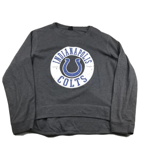 Indianapolis Colts Shirt Womens XL Gray NFL Sleepwear Top Long Sleeves Cover