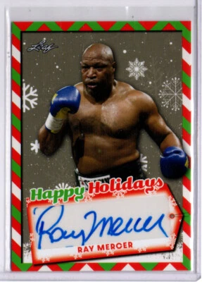 Ray Mercer 2022 Leaf Holiday Auto Autograph Boxing Legend - Image 1 of 2