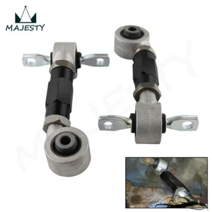 Rear Adjustable Camber Arm Bar Kit For Honda Civic EK/EG CRX Acura Integra Black - Picture 1 of 9