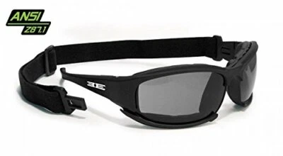 Epoch Hybrid Padded Motorcycle Glasses Transitional Lenses Clear to Smoke - Image 1 of 4