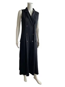 Daniel Hechter Sleeveless Maxi Dress, Sleeveless Double Breasted Collared Dress - Picture 1 of 7