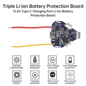 12V 3S 20A Type-C 18650 Li-ion Battery Charging OverCharge Protection Board DIY - Picture 1 of 16