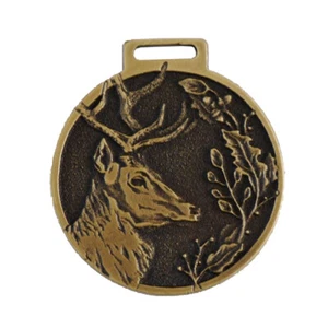 Medalla decorativa CIERVO ROJO COLORES DORADOS premio premio - Imagen 1 de 3