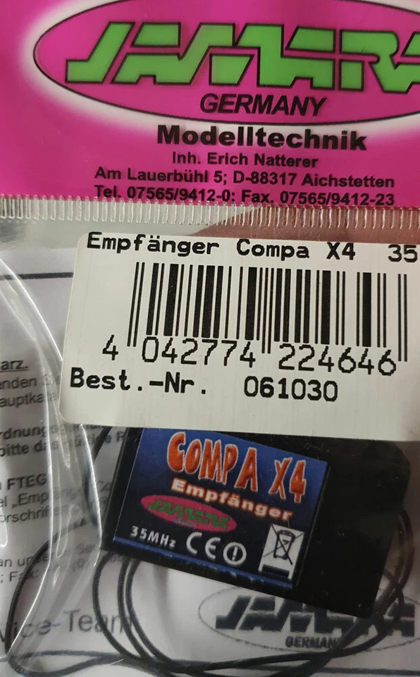 Jamara Empfänger Compa X4 35 Mhz # 061030 - Bild 1 von 1