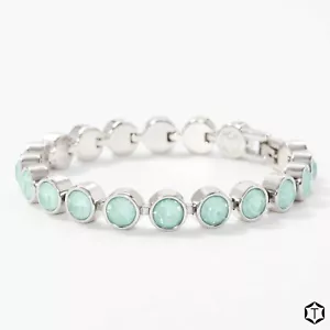 Touchstone Crystal By Swarovski Ice Bracelet Soft Mint BNIB - Picture 1 of 5