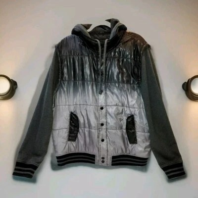 Bar III Light Vest Bomber Jacket Mens 2XL Black  Grey (15J112) - Image 1 of 4