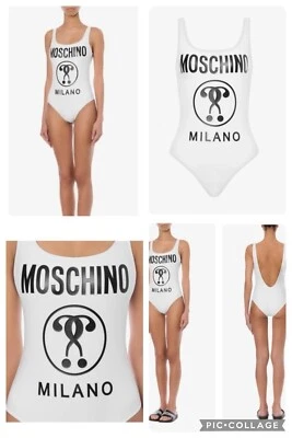 New Moschino x Milano Swimsuit in White Size S / 34 UK 34  made in Italy - Image 1 of 4