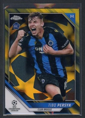 2022 TIBO PERSYN 18/30 TOPPS CHROME UEFA CHAMPIONS LEAGUE ROOKIE RC - Image 1 of 2
